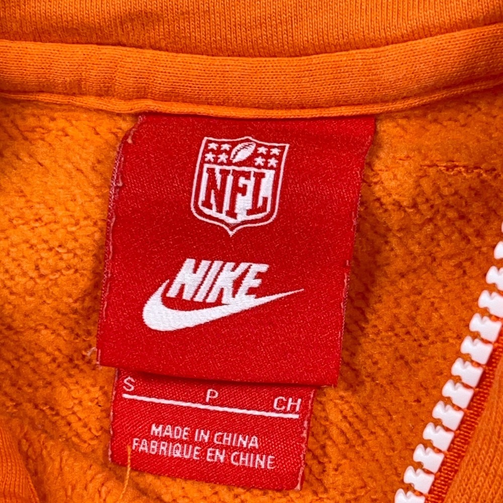 Chicago Bears Hoodie Men Small Orange Nike Full Zip Sweatshirt Jacket Adult - Picture 3 of 11